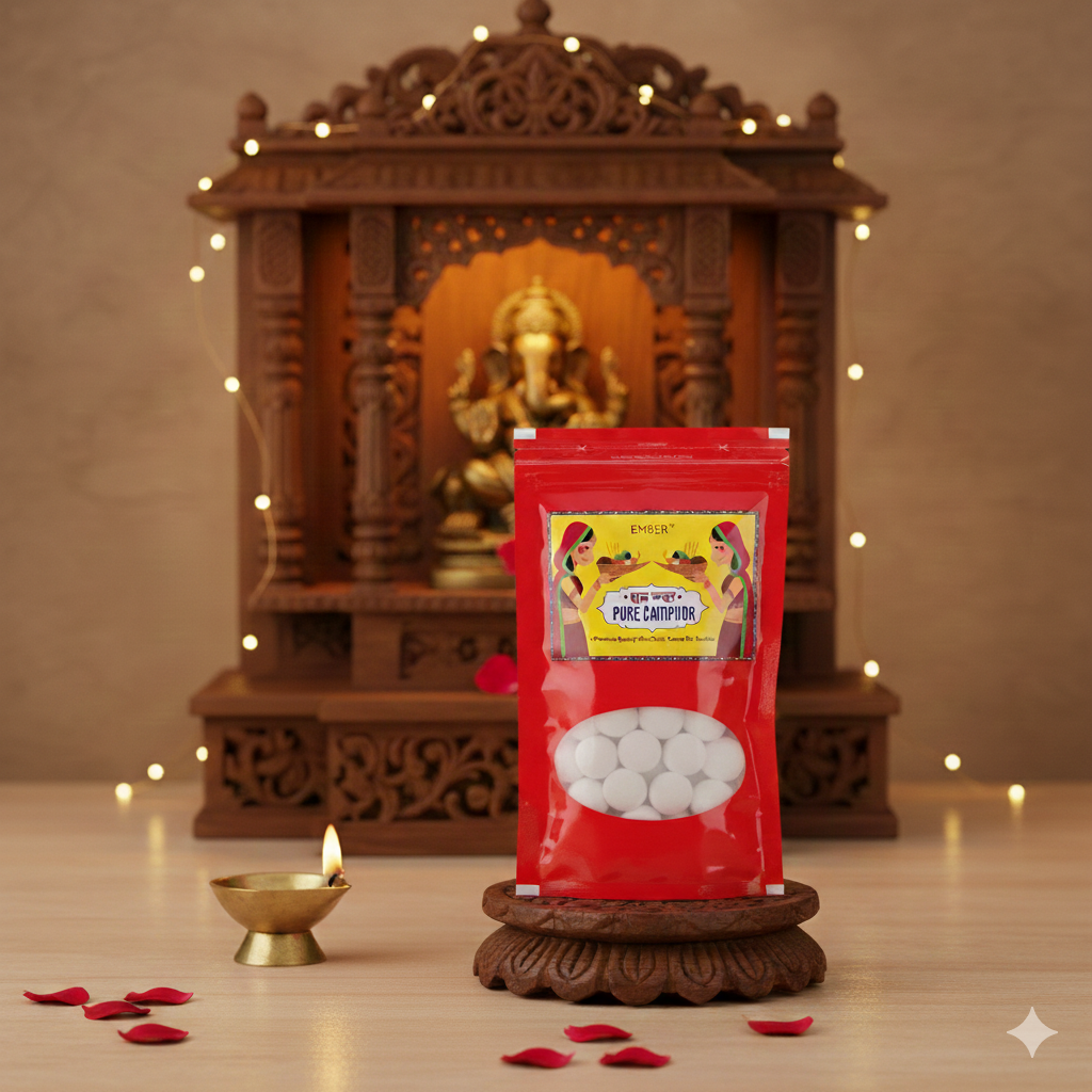 EMBER™ Camphor Tablets Big Round | 100g–500g Pouch