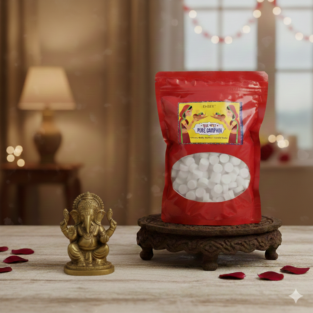 EMBER™ Camphor Tablets Big Round | 100g–500g Pouch