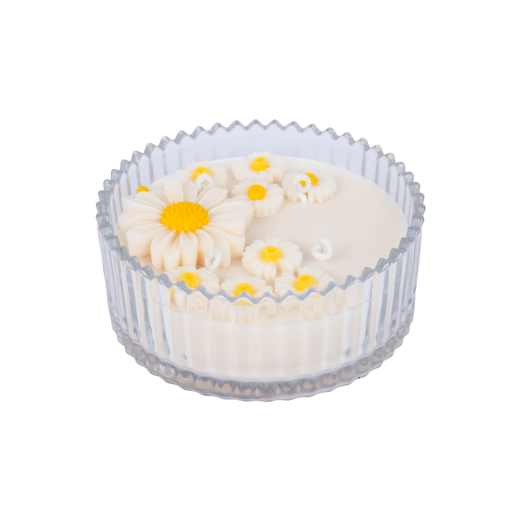 Large Sunny Daisy Warm Vanilla Scented Candle | EMBER™ Sunny Daisy