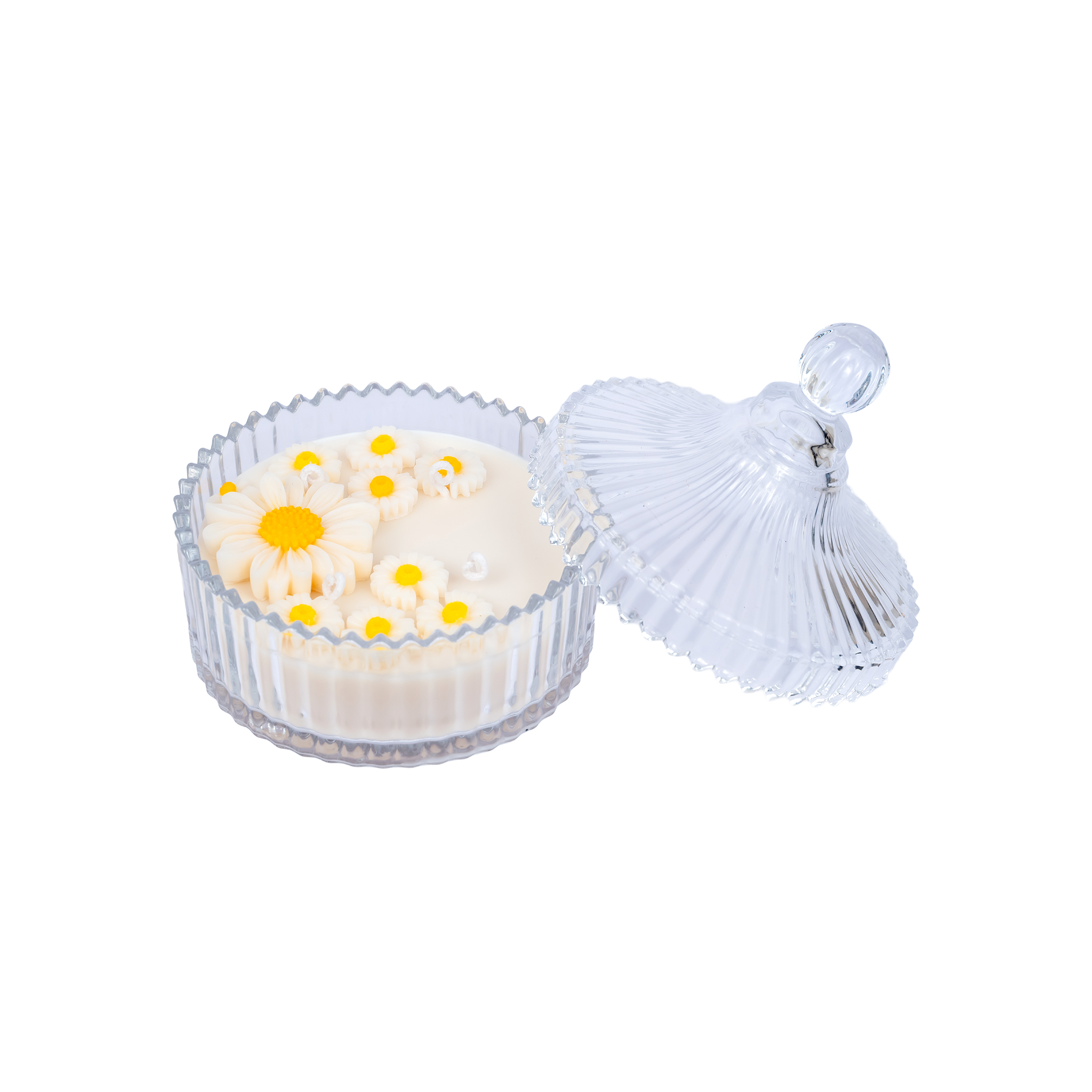 Large Sunny Daisy Warm Vanilla Scented Candle | EMBER™ Sunny Daisy