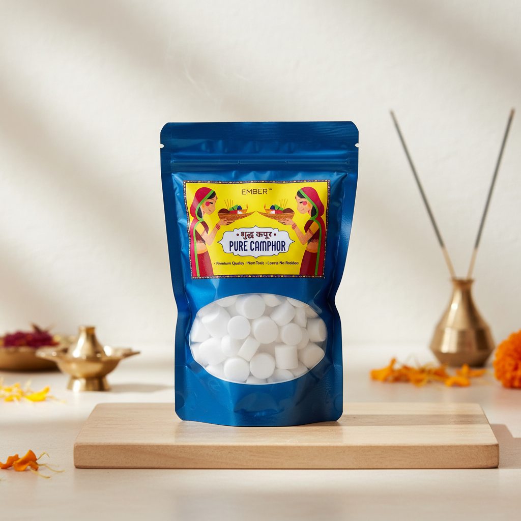 EMBER™ Camphor Tablets Big Round | 100g–500g Pouch