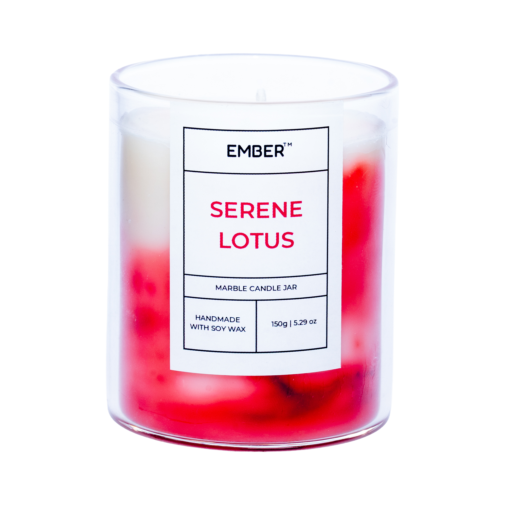 Serene Lotus Marble Soy Wax Candle | EMBER™ Marble Mystique