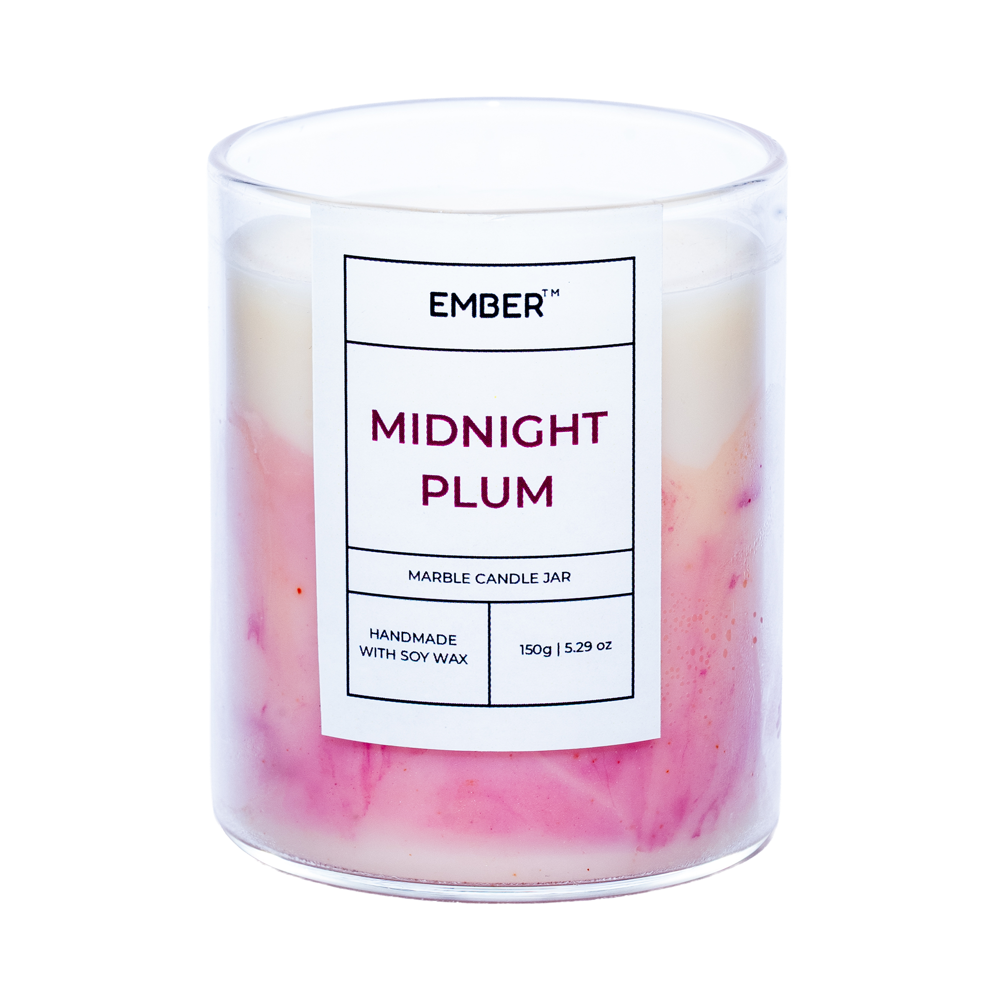 Midnight Plum Marble Soy Wax Candle | EMBER™ Marble Mystique