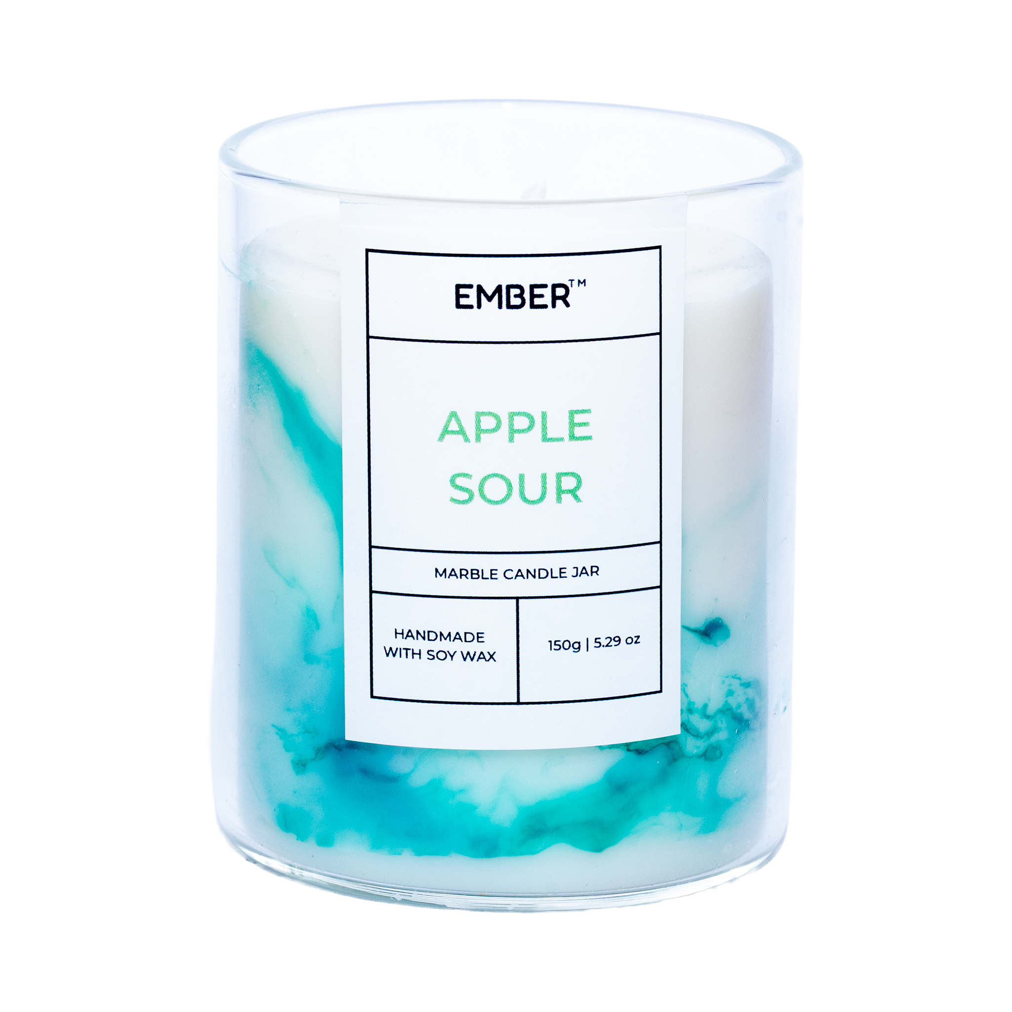 Apple Sour Marble Soy Wax Candle | EMBER™ Marble Mystique