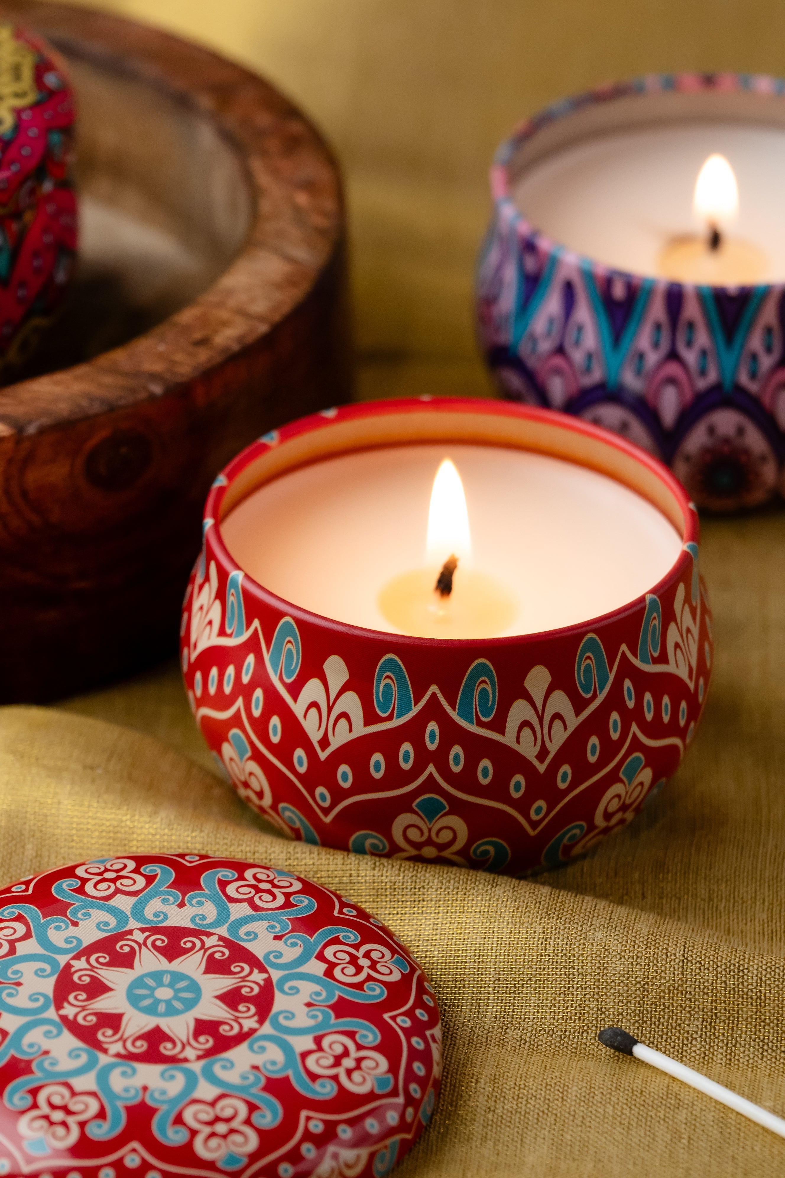 EMBER™ Festival of Lights Jasmine & Orange Blossom Scented Candle (Assorted Set of 2)