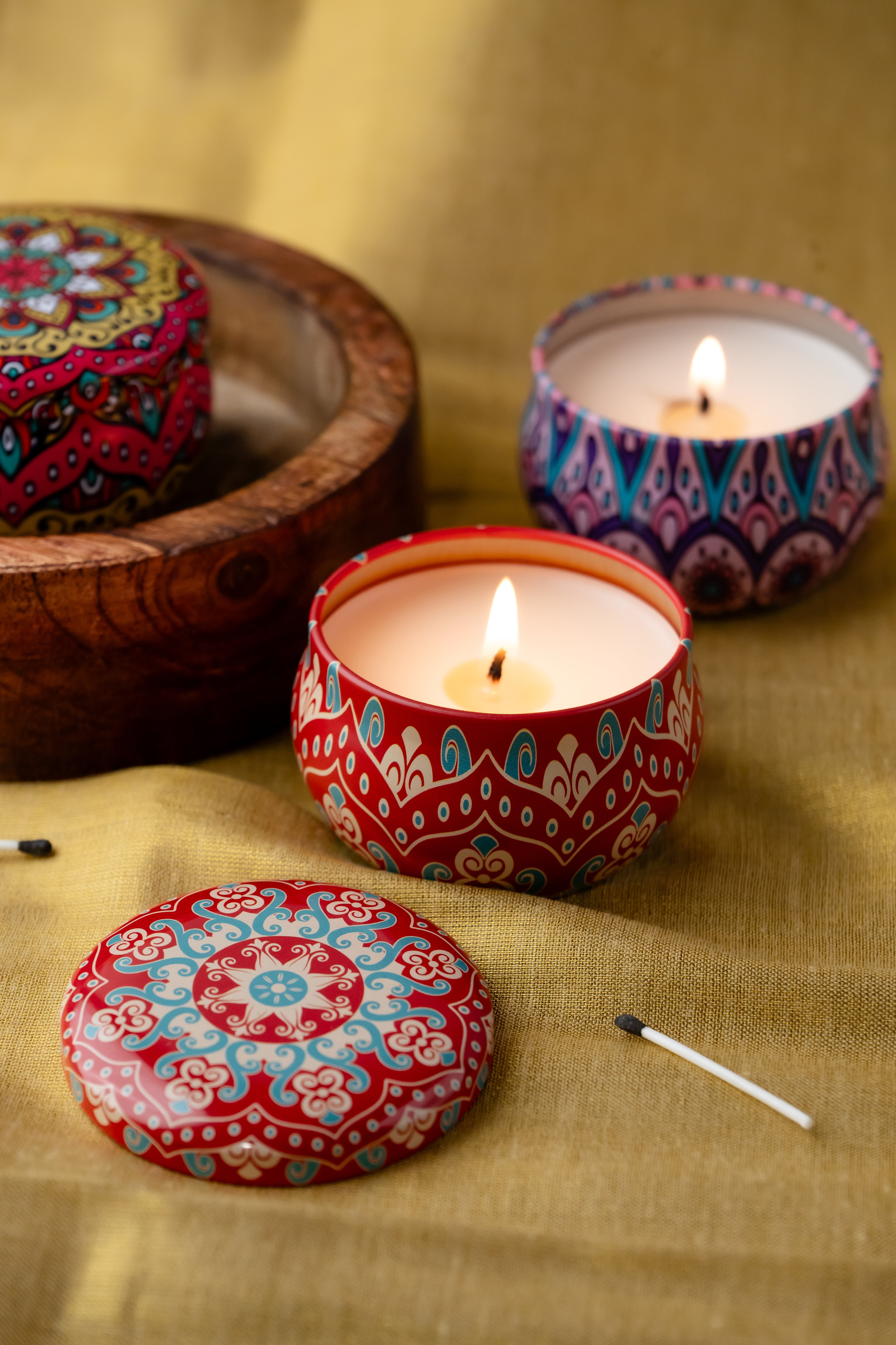 EMBER™ Festival of Lights Jasmine & Orange Blossom Scented Candle (Assorted Set of 2)