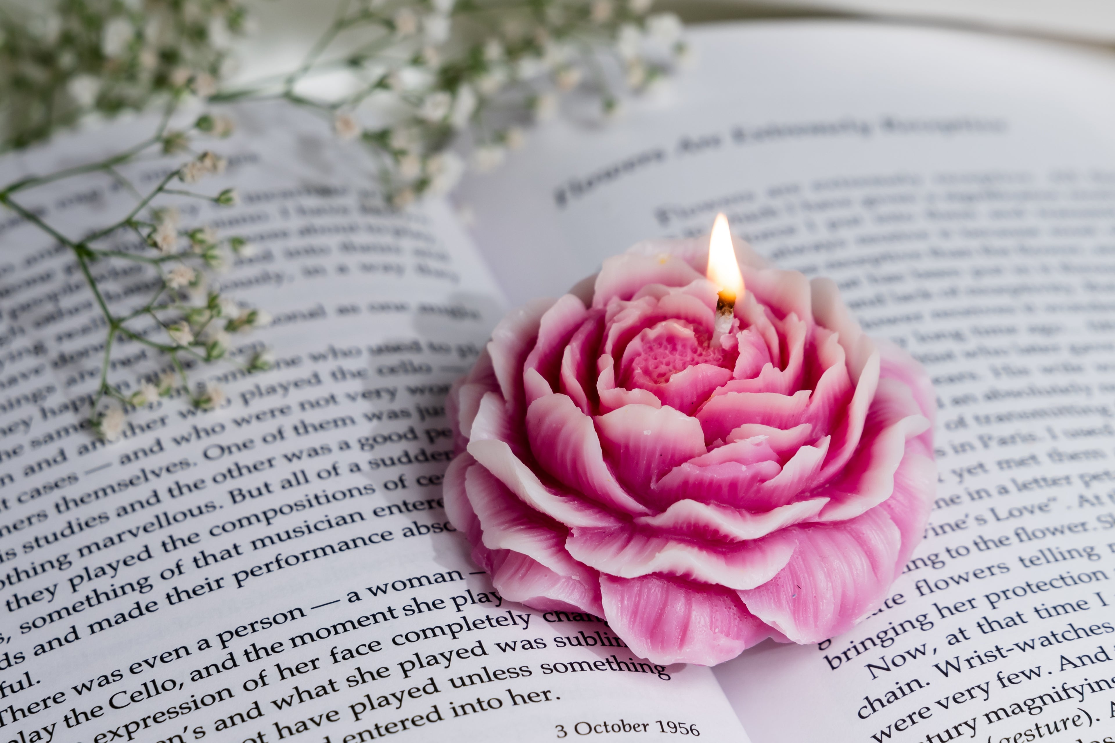 EMBER™ Painter’s Peony Candle | Pink Lotus Scented Floral Decorative Candle