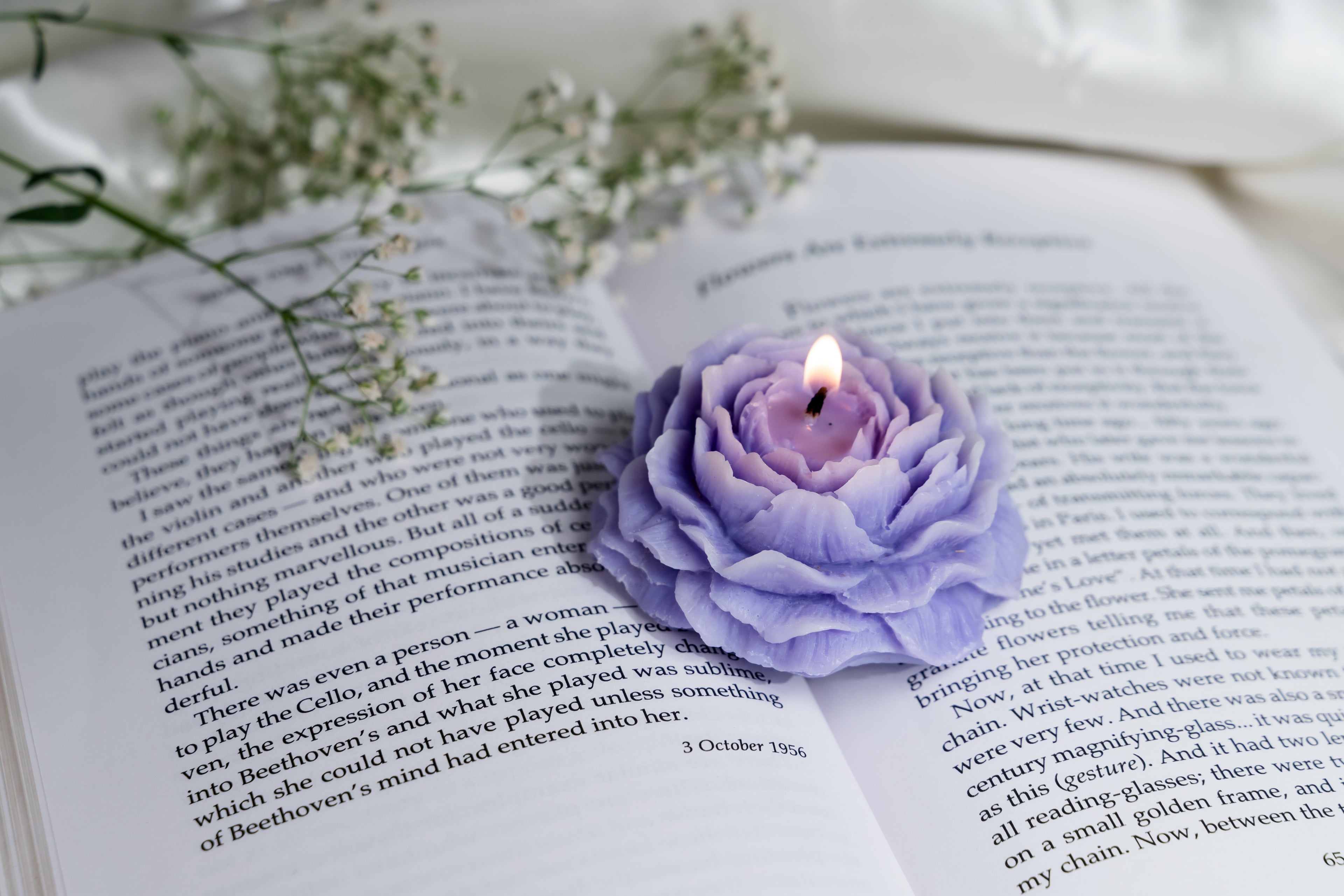 EMBER™ Painter’s Peony Candle – Purple Lavender Scented Floral Decorative Candle