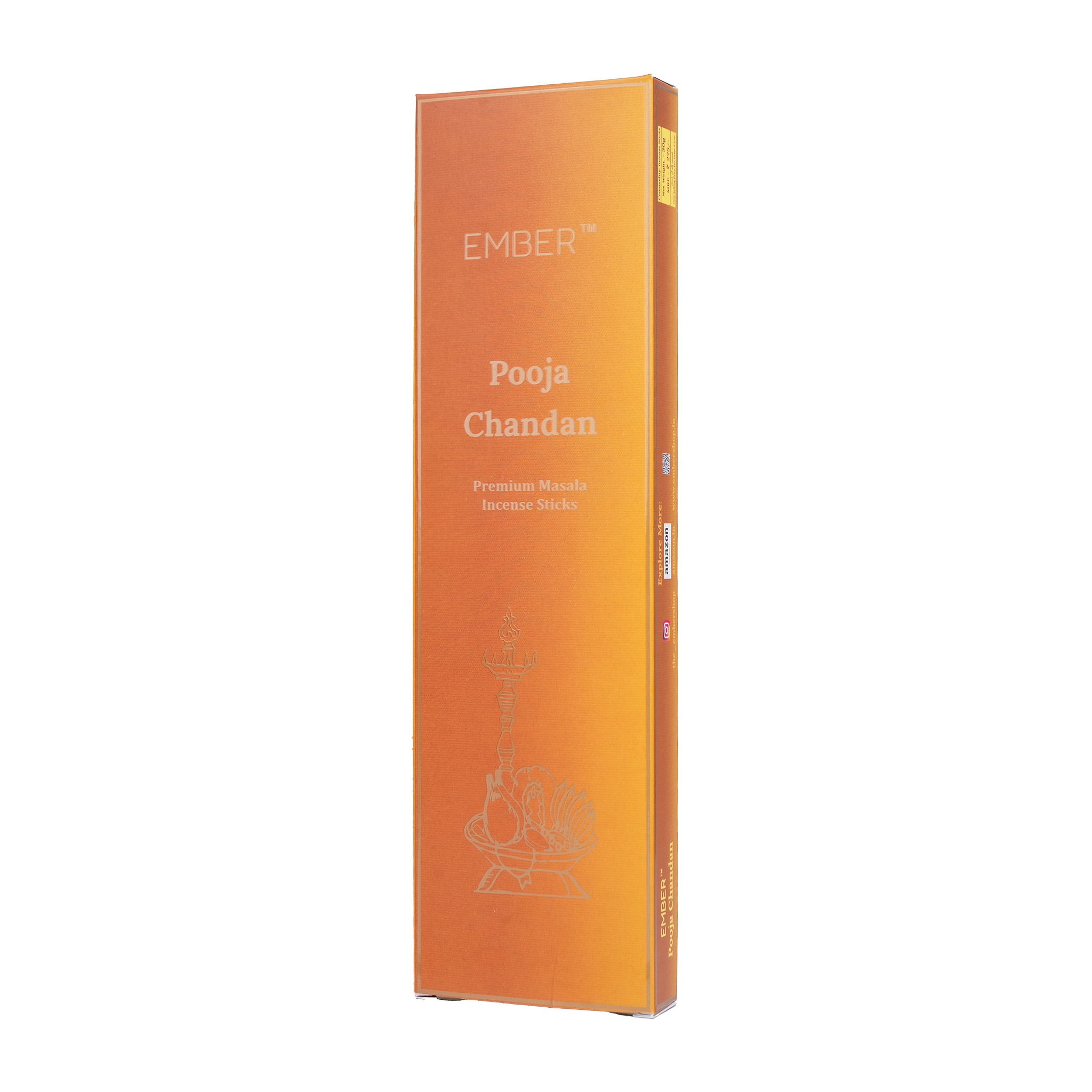 Pooja Chandan Premium Masala Agarbatti (50g) | EMBER™ Masala Incense Sticks