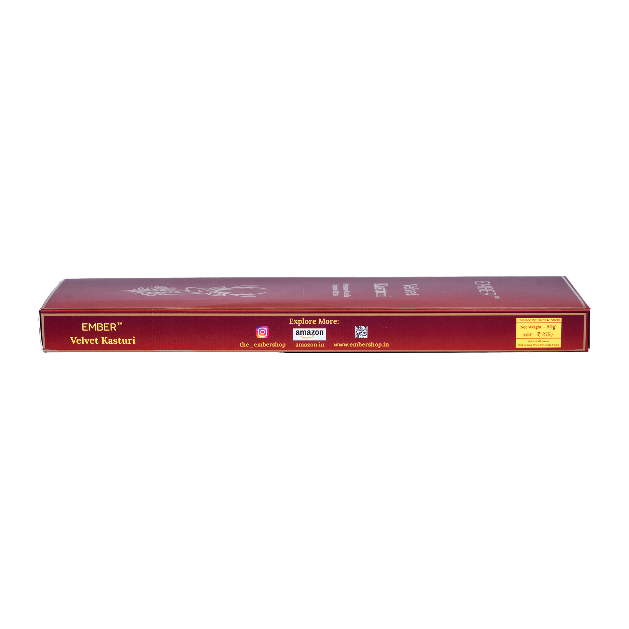Velvet Kasturi Premium Masala Agarbatti (50g)| EMBER™ Masala Incense Sticks
