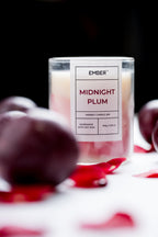 Midnight Plum Marble Soy Wax Candle | EMBER™ Marble Mystique