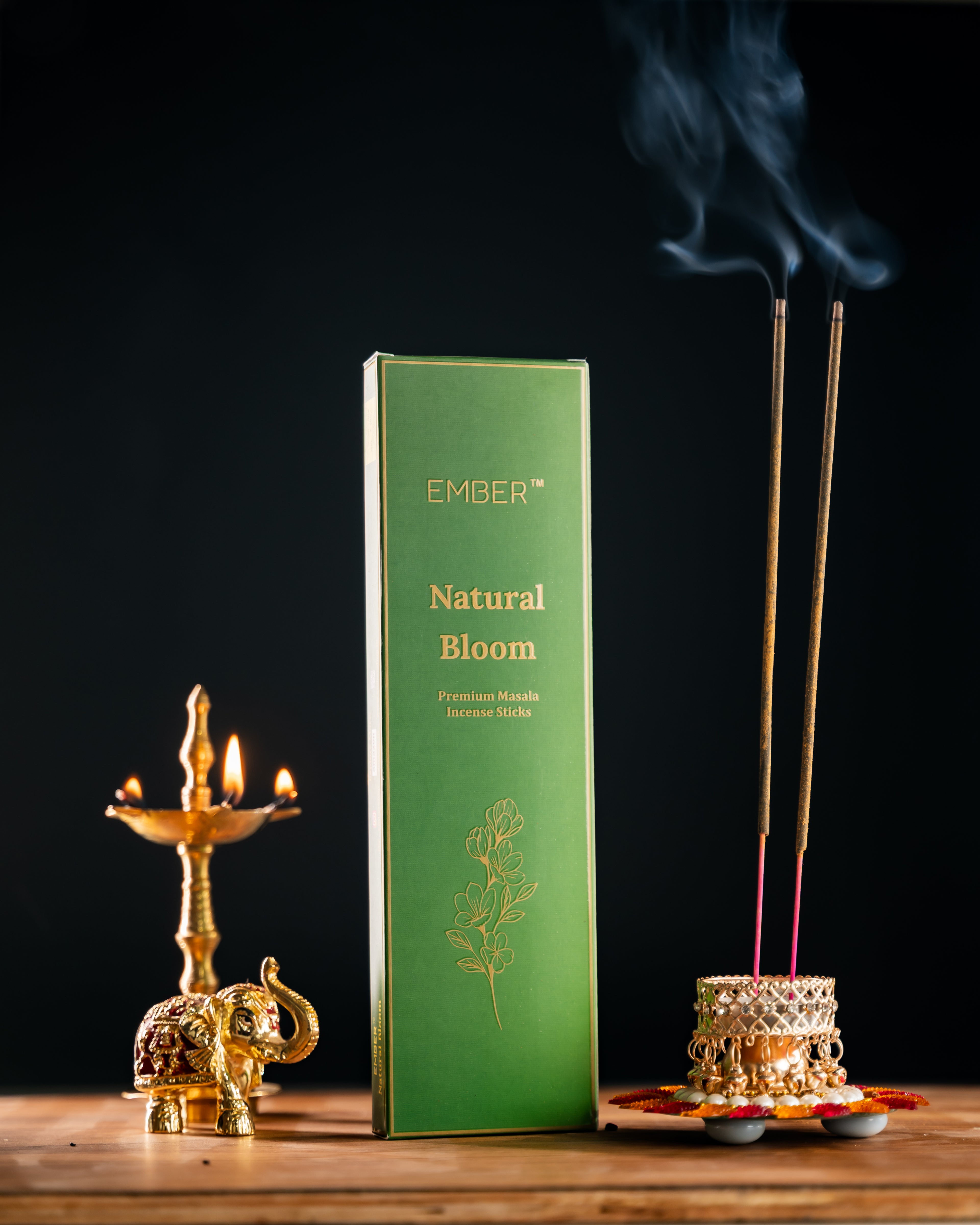 Natural Bloom Premium Masala Agarbatti (50g) | EMBER™ Masala Incense Sticks